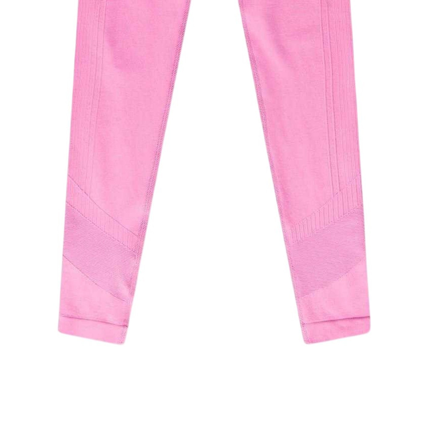 Pink - Side - USA Pro Childrens-Kids Seamless Tight Leggings