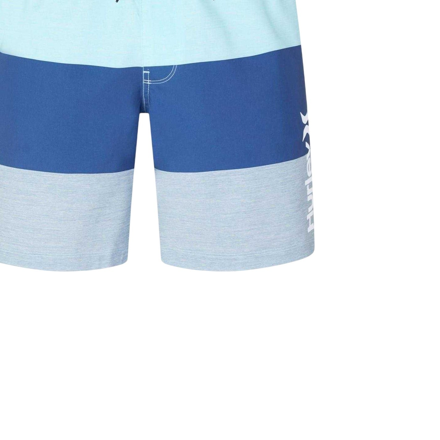 Light Blue - Side - Hurley Mens Colour Block Relaxed Fit Swim Shorts