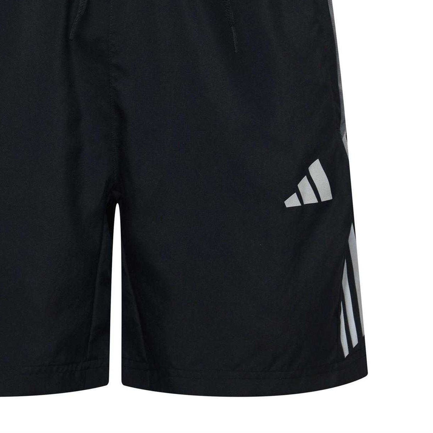 Black - Side - Adidas Mens 3 Stripes Shorts