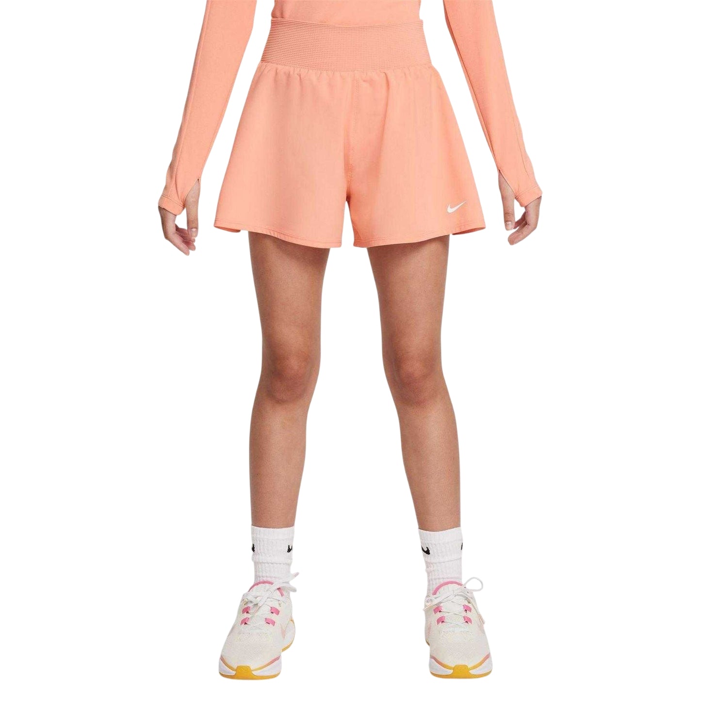 Apricot Agate - Lifestyle - Nike Girls Dri-FIT Logo Shorts