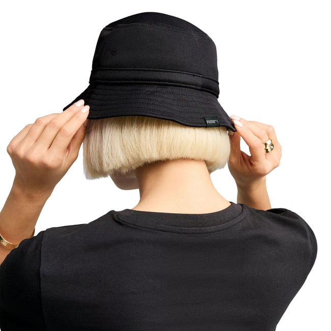 Black - Lifestyle - Puma Unisex Adult Premium Essential Logo Bucket Hat