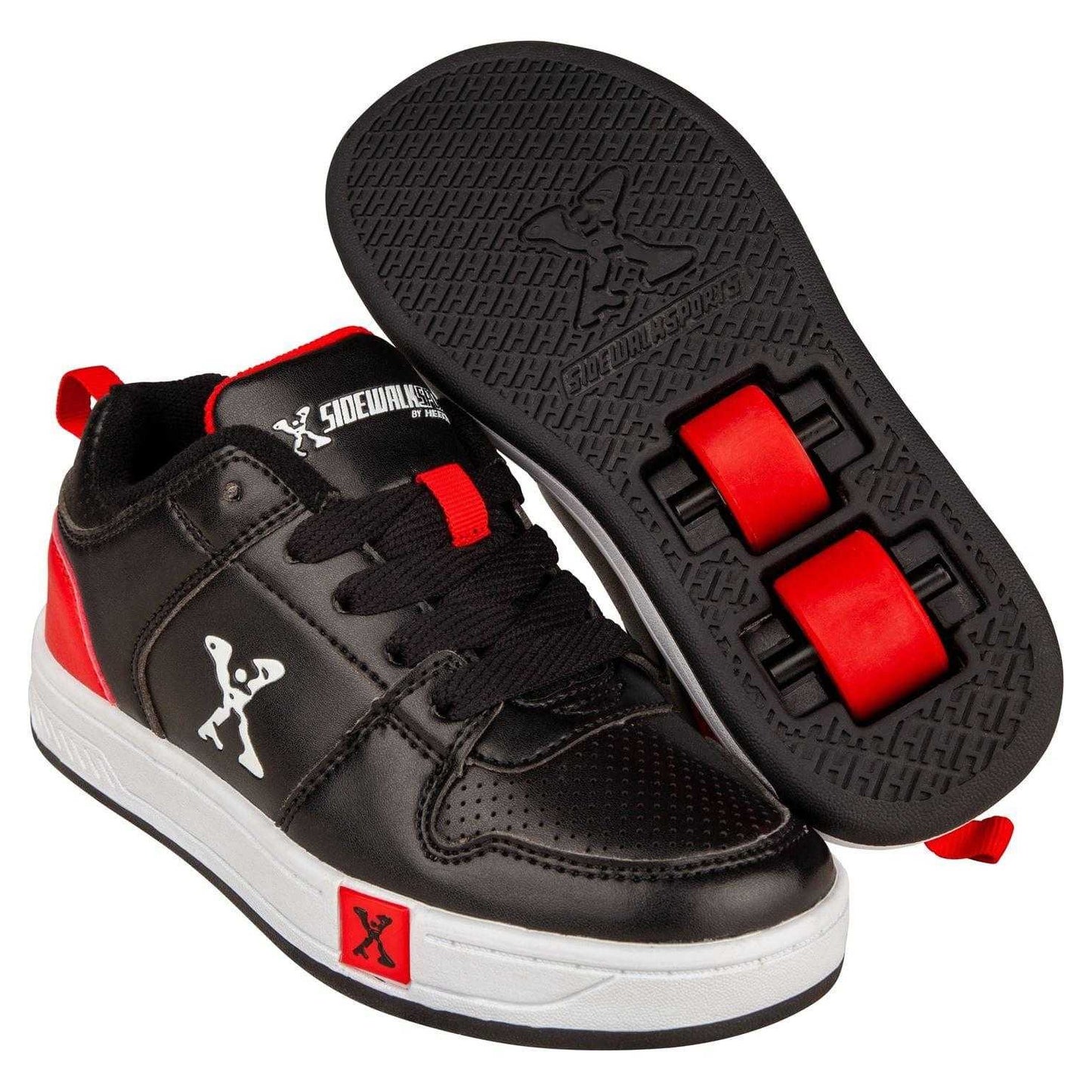 Black-Red - Lifestyle - Sidewalk Sport Childrens-Kids Logo Low Cut Trainers