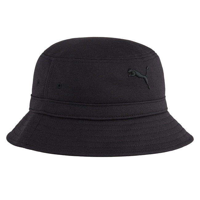 Black - Front - Puma Unisex Adult Premium Essential Logo Bucket Hat
