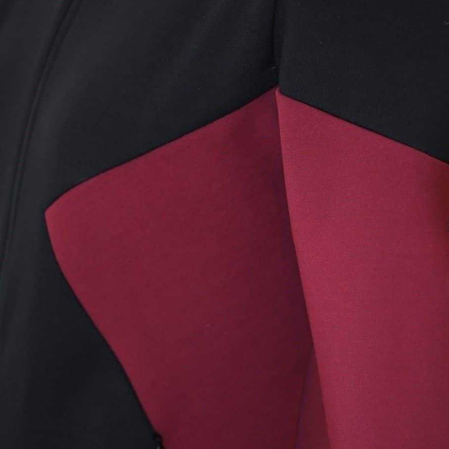 Black-Red - Side - Requisite Womens-Ladies Two Tone Long-Sleeved Fleece Jacket