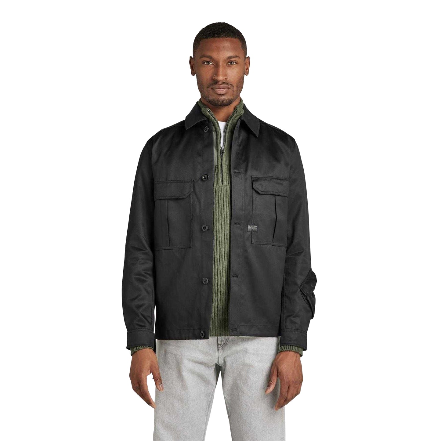Dark Black - Side - G-Star Unisex Adult Relaxed Fit Overshirt
