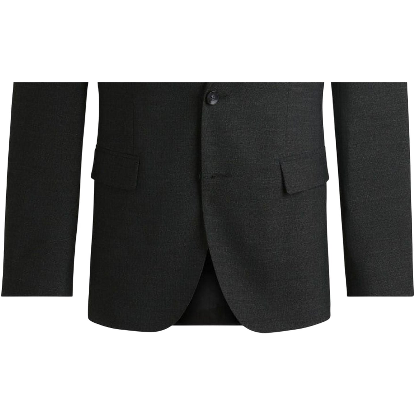 Dark Grey - Side - Boss Mens Jasper Flap Pocket Blazer