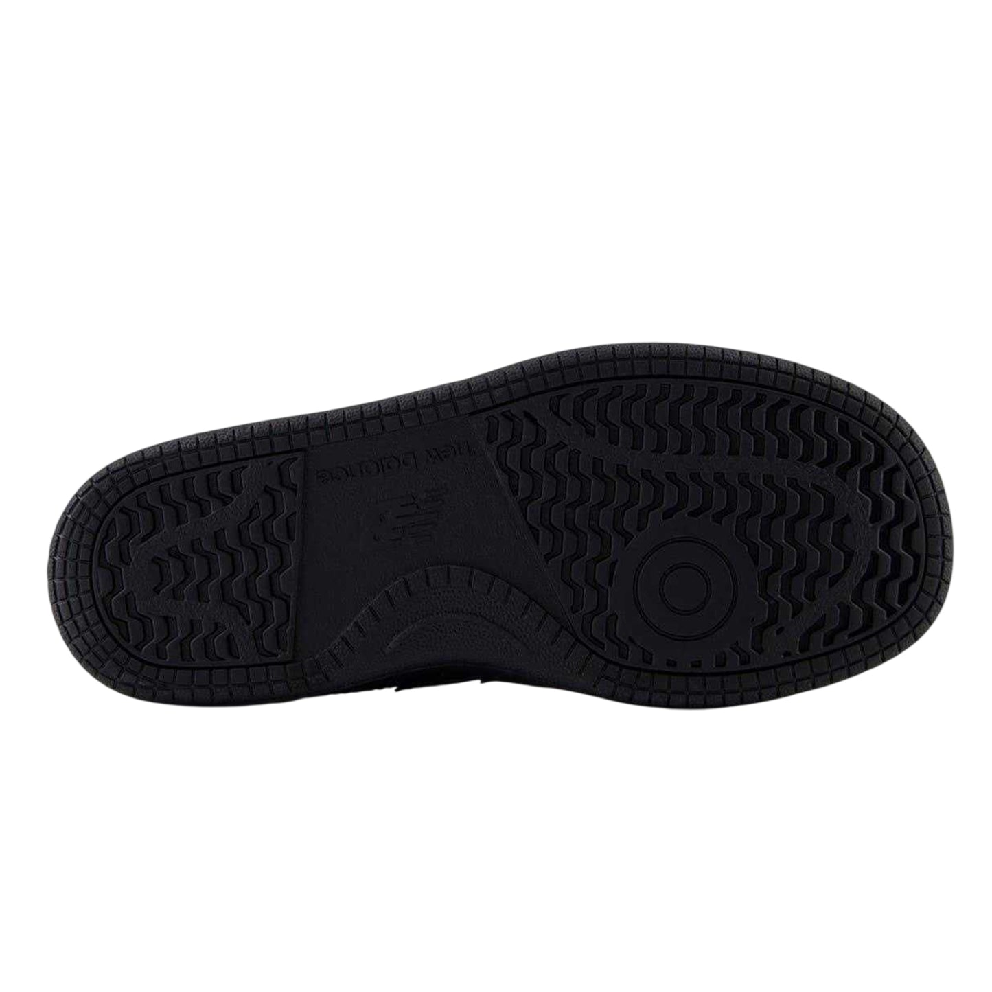 Triple Black - Side - New Balance Childrens-Kids 480 Leather Flat Trainers