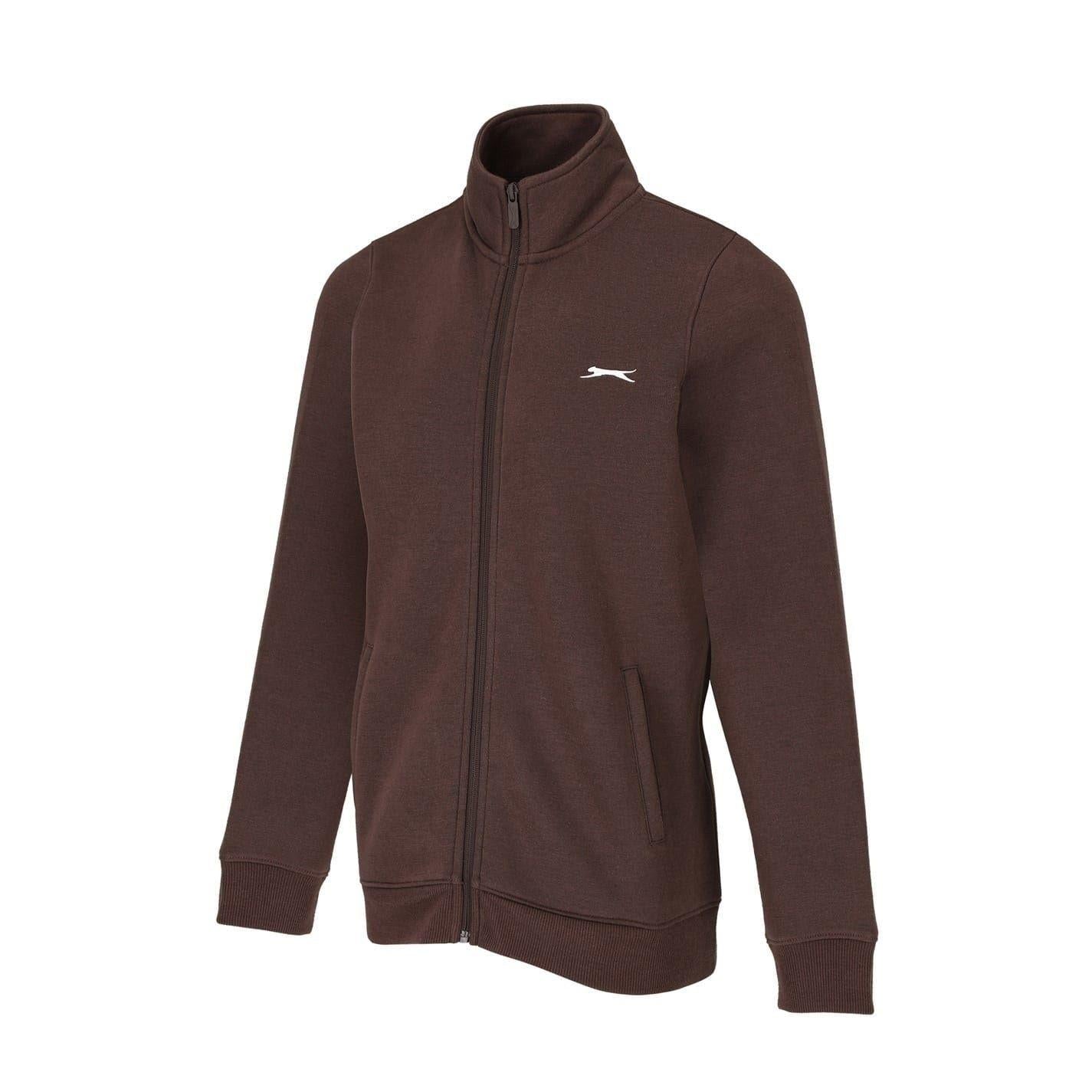 Chocolate Brown - Side - Slazenger Womens-Ladies Logo Full Zip Jacket