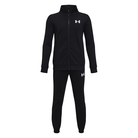 Black - Front - Under Armour Boys Rival Loose Tracksuit Set