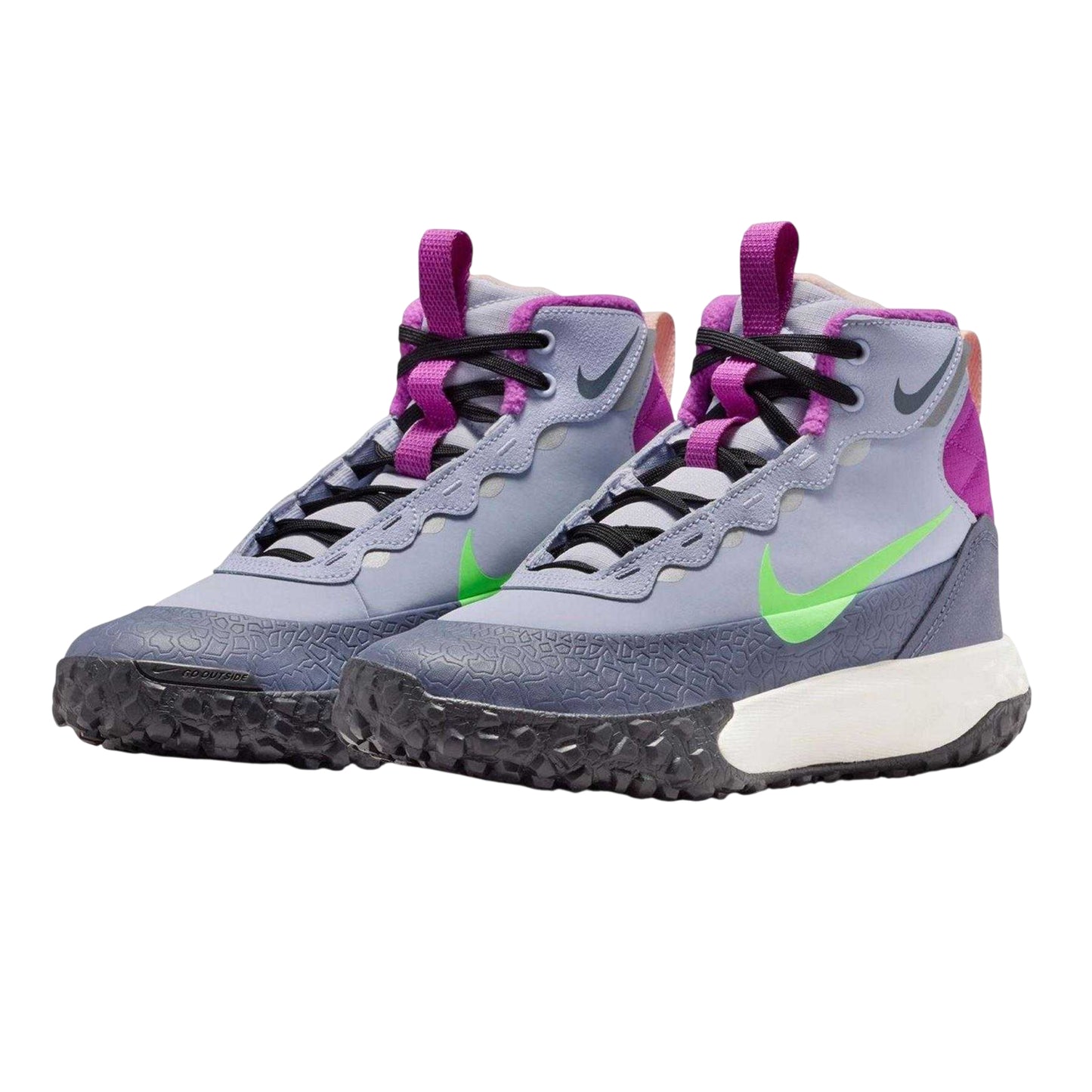 Ghost-Green-Black - Pack Shot - Nike Childrens-Kids Terrascout Leather Trainers