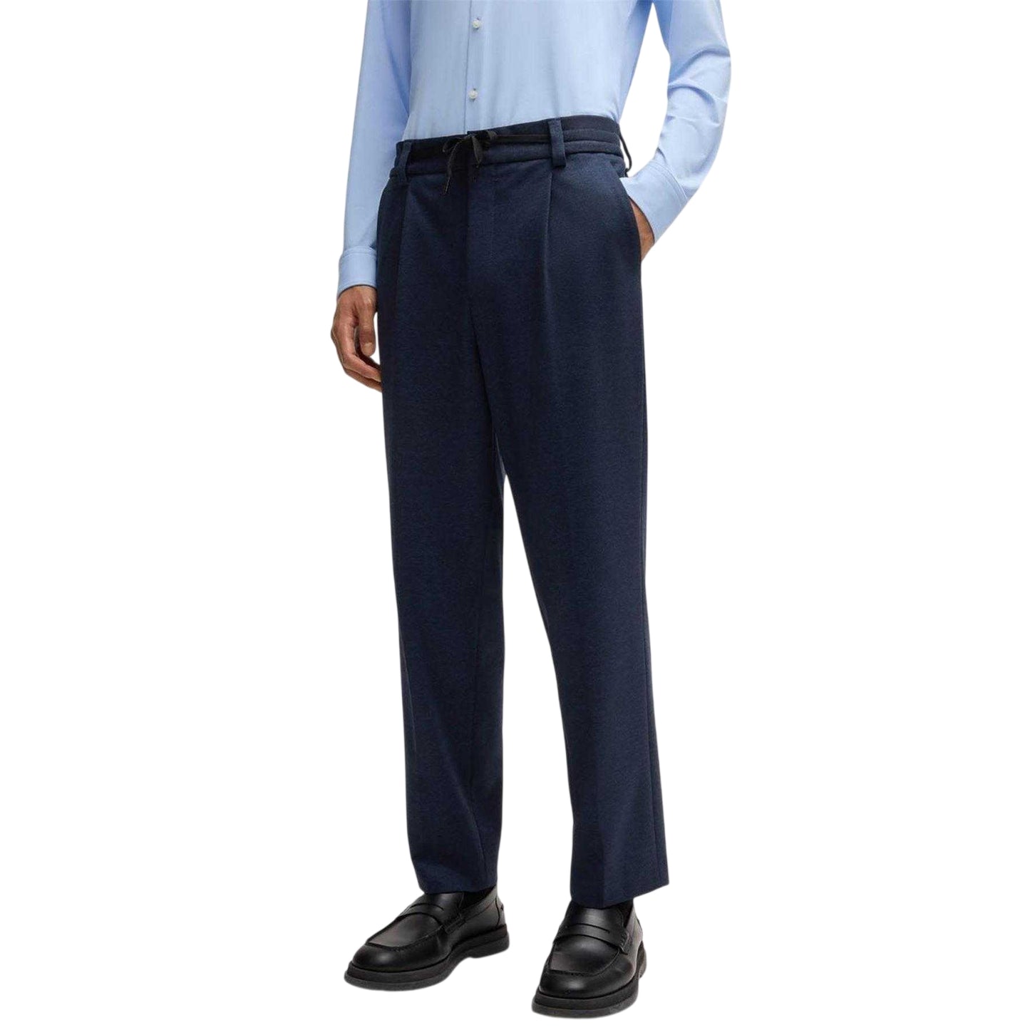 Dark Blue - Side - Hugo Mens Gos241 Trousers