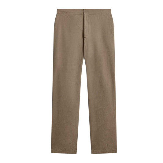Brown - Front - Ted Baker Mens Straight Leg Trousers