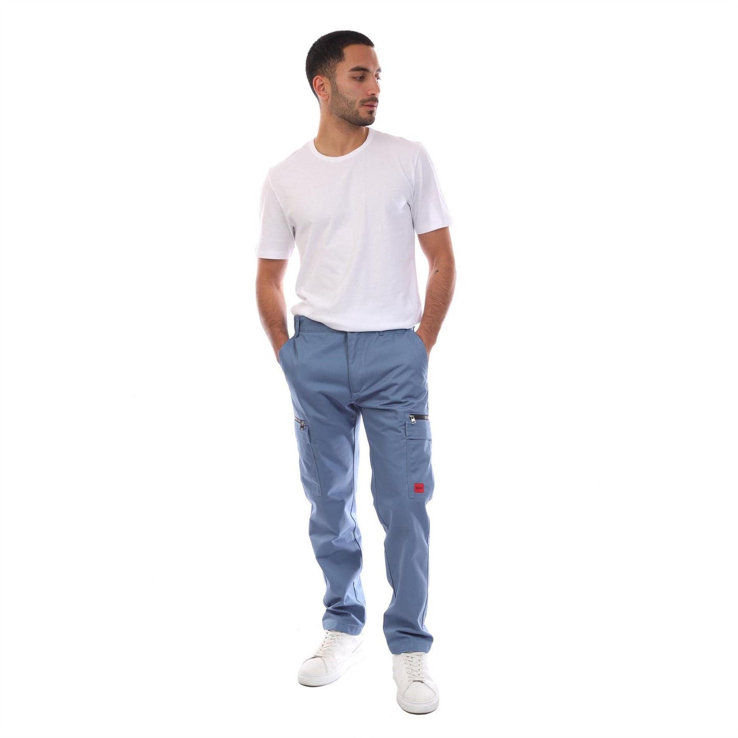 Blue - Lifestyle - Hugo Mens Gilan231D Cargo Trousers