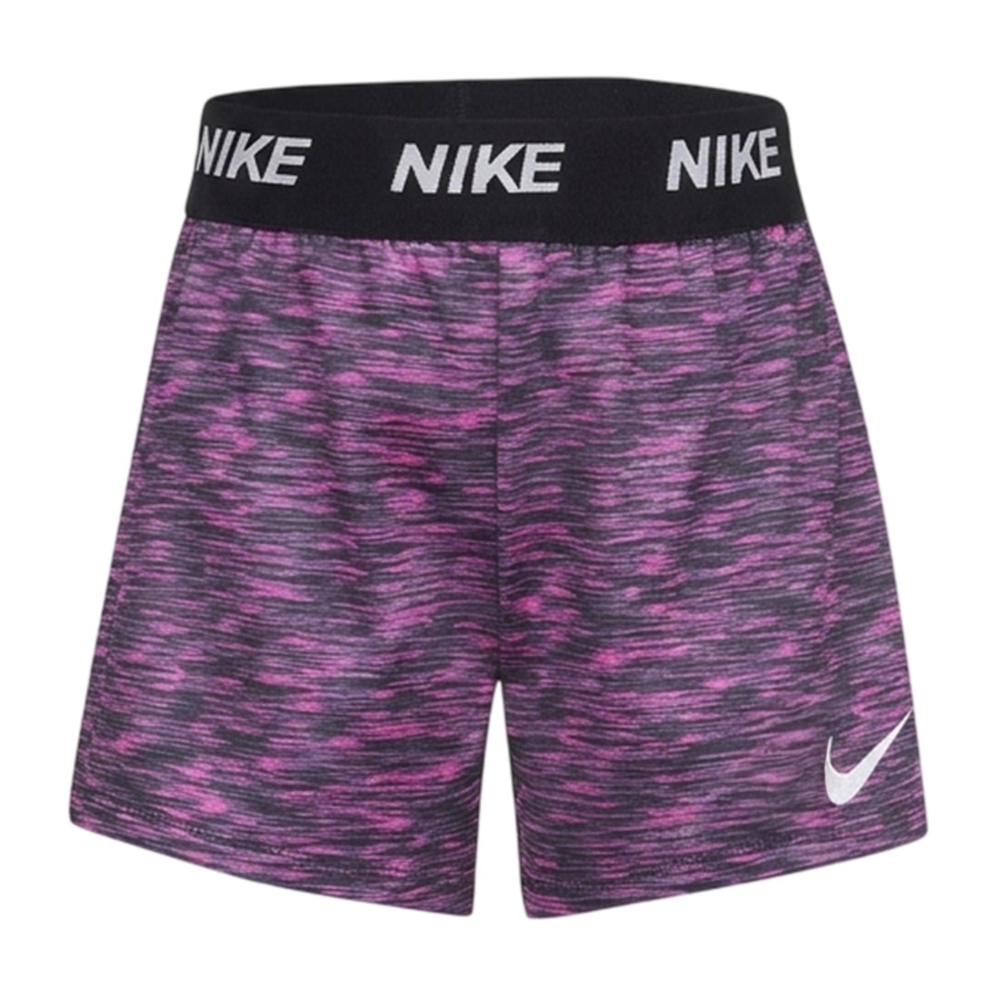 Grey-Pink - Side - Nike Girls Heart Short-Sleeved T-Shirt & Shorts Set