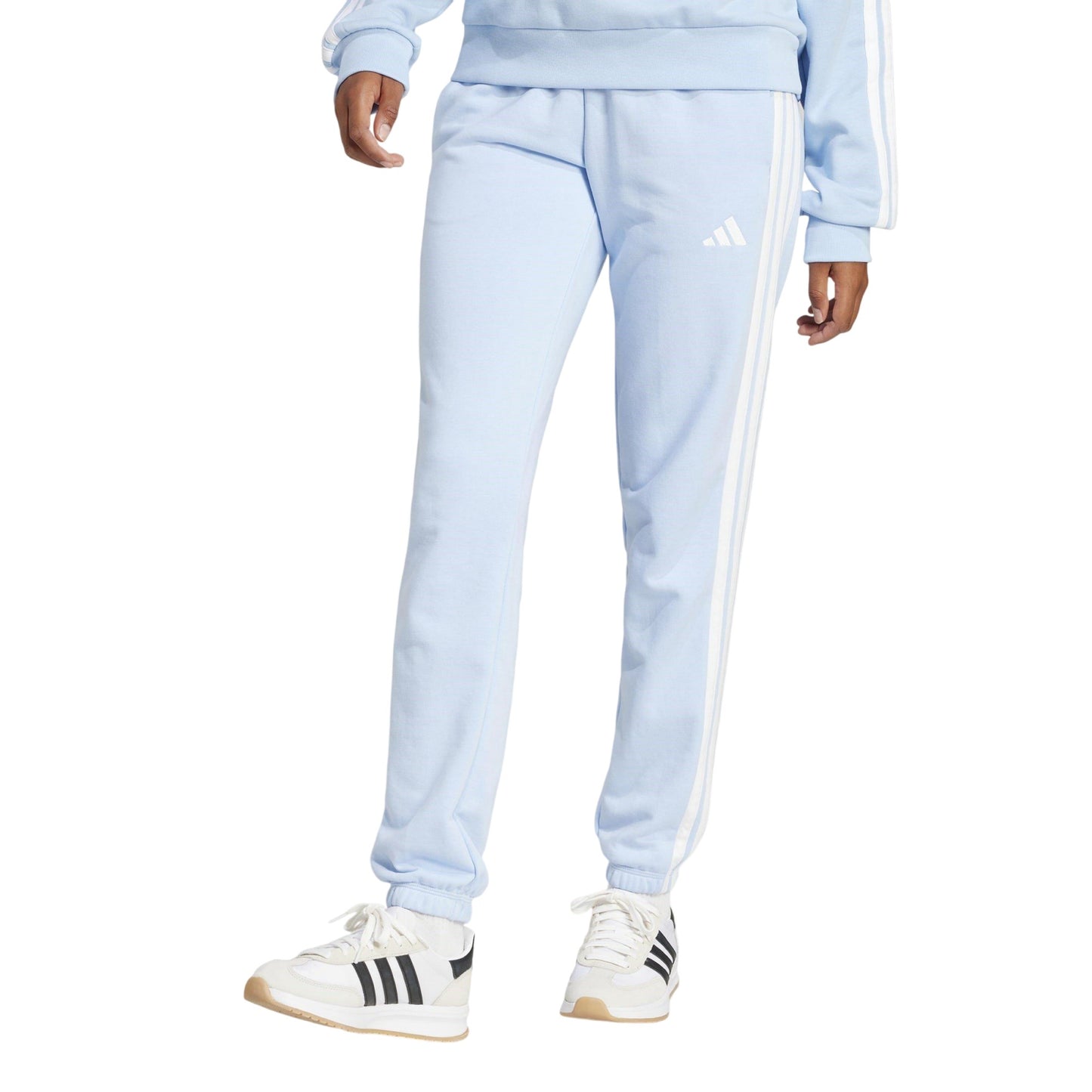 Glow - Side - Adidas Womens-Ladies 3 Stripes Jogging Bottoms