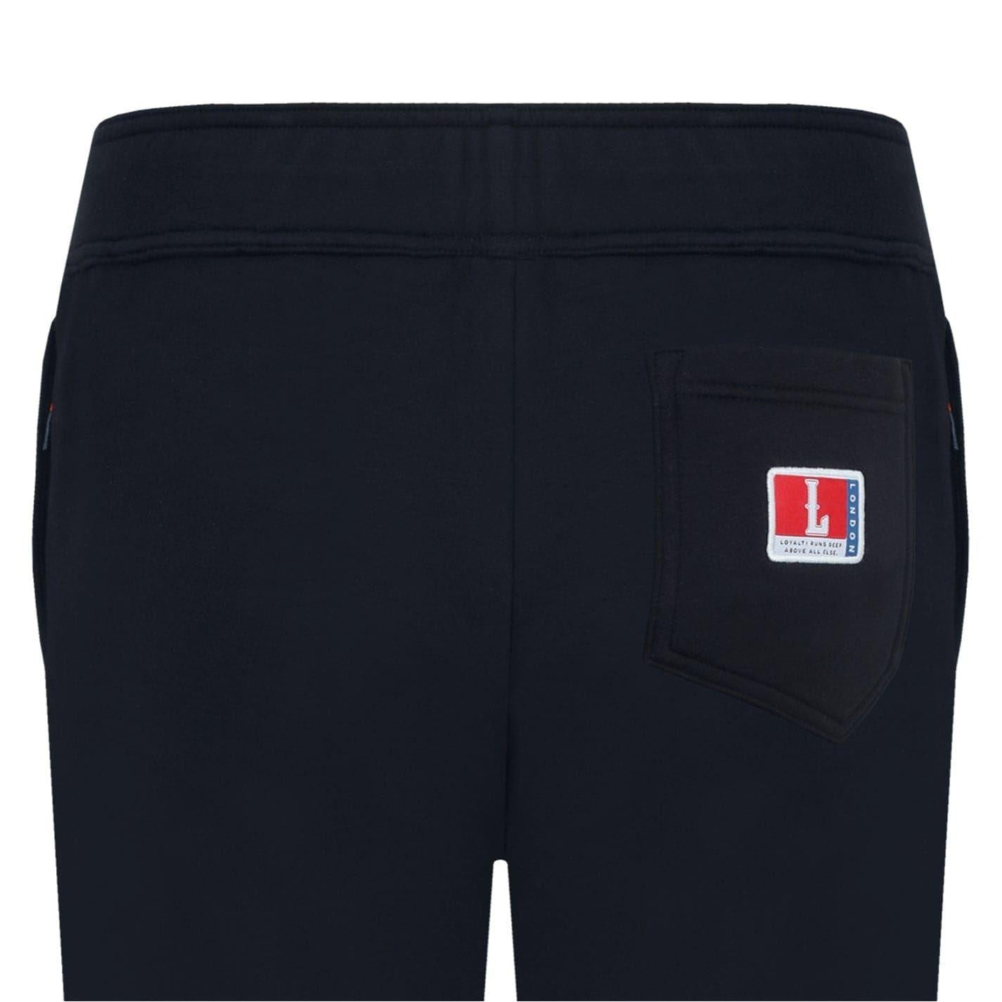 Black - Pack Shot - Loyalti Mens Boucle Lettering Joggers