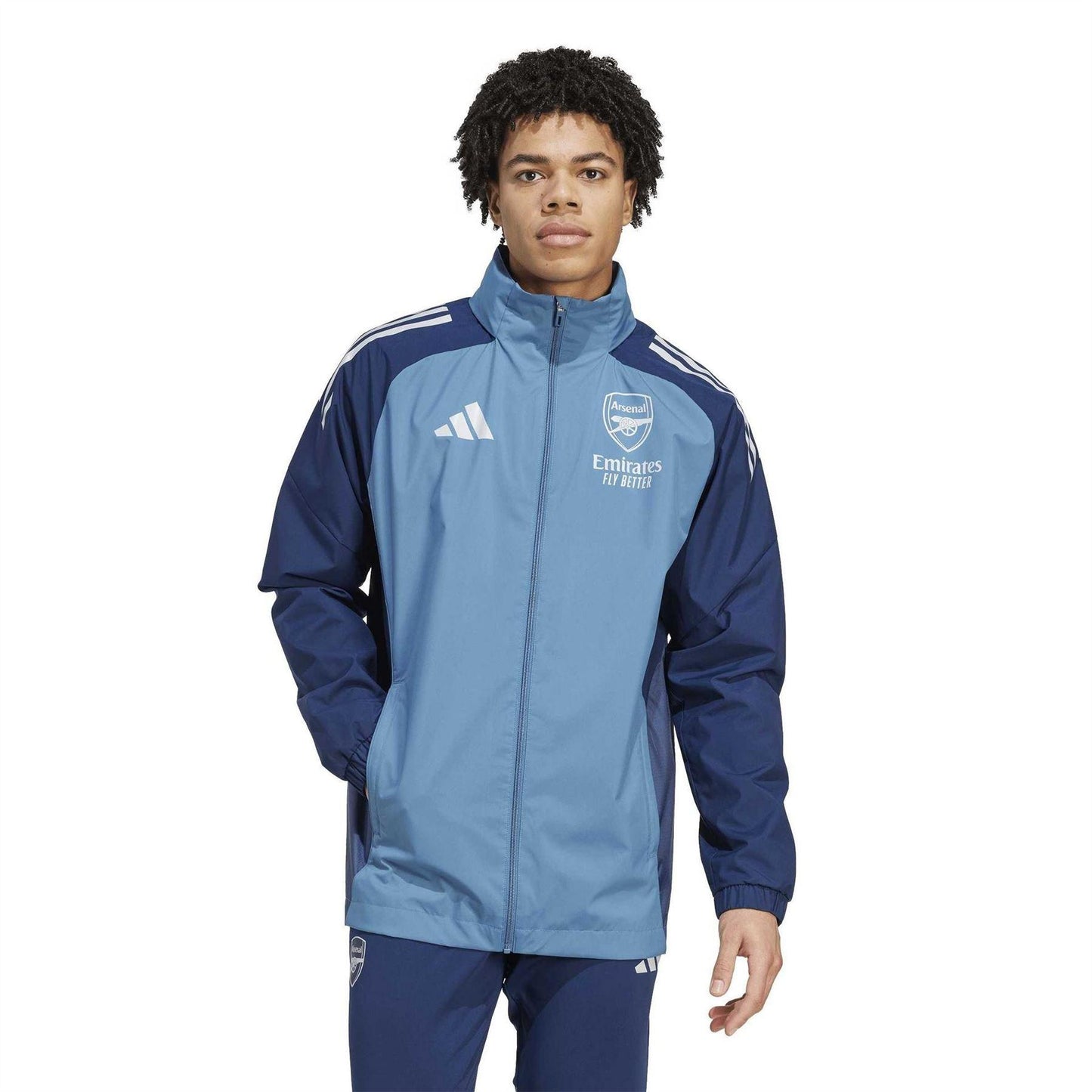 Blue - Pack Shot - Castore Mens Arsenal FC Regular Raglan Jacket