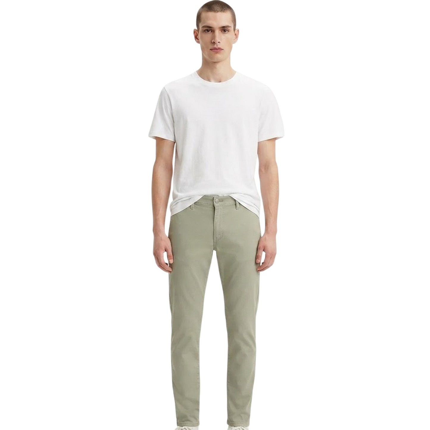 Shadow Grey - Side - Levis Mens Karla Corduroy Textured Slim Chinos