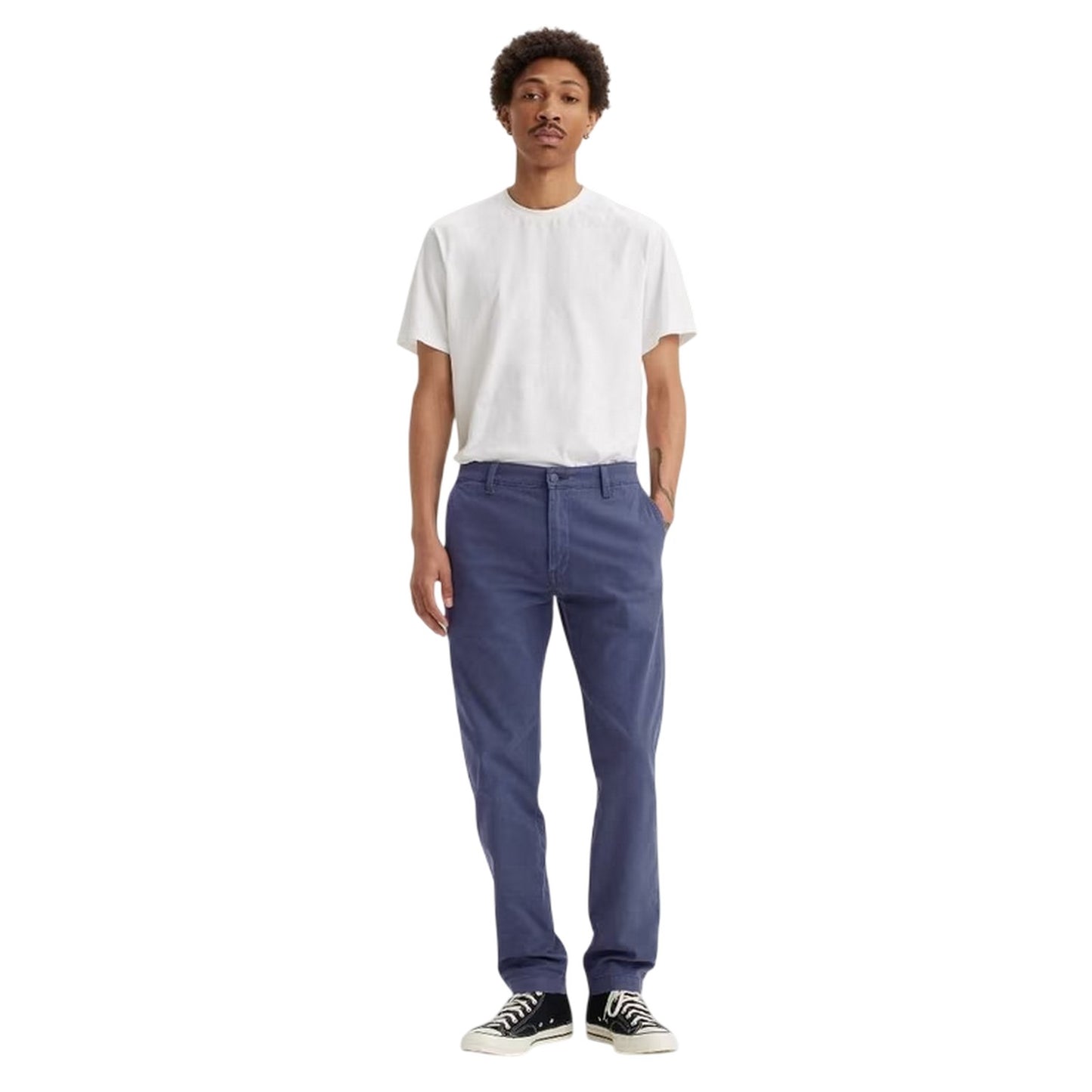 Blue - Side - Levis Mens Karla Corduroy Textured Slim Chinos