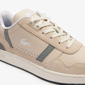Off White - Close up - Lacoste Mens T-Clip Leather Trainers