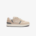 Off White - Front - Lacoste Mens T-Clip Leather Trainers