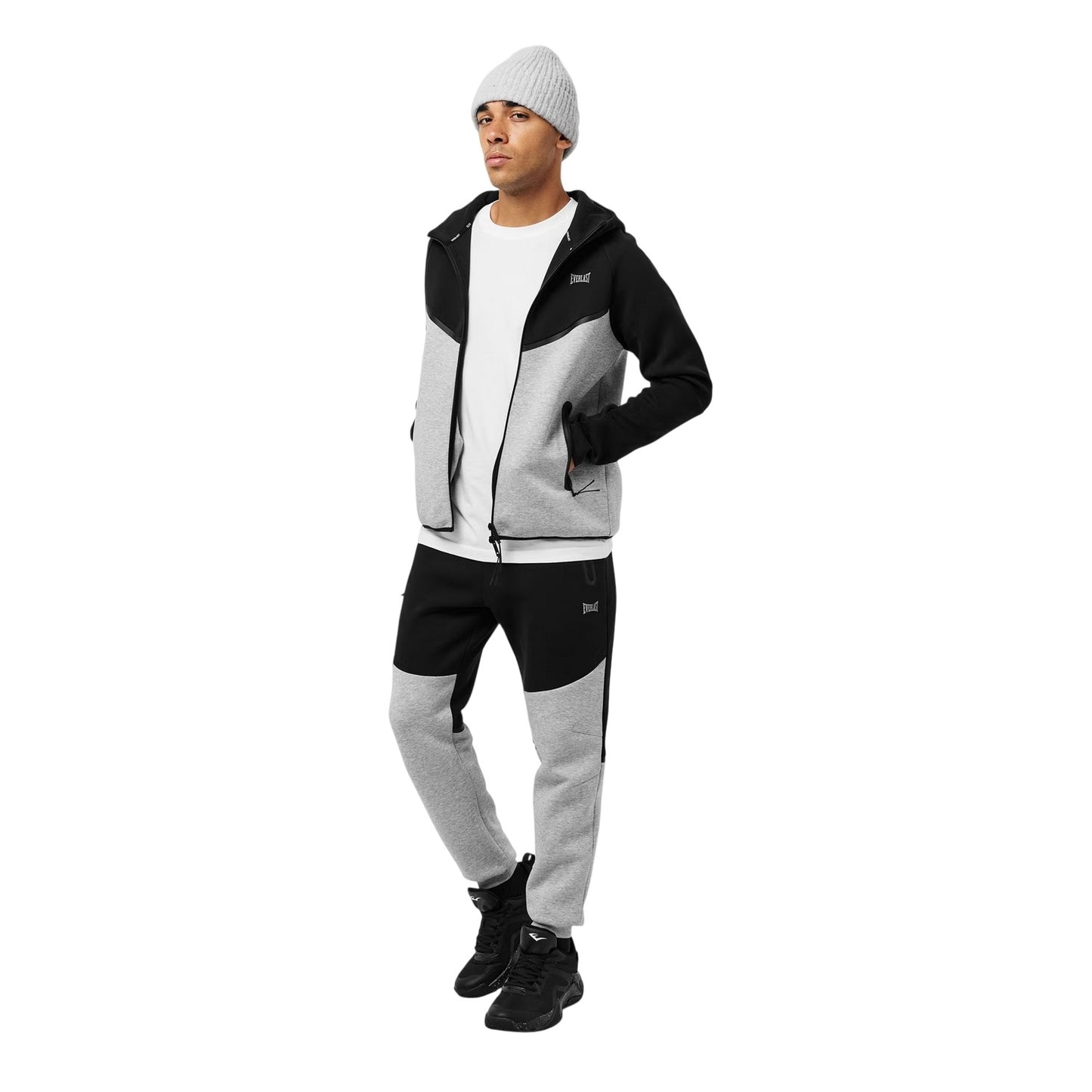 Grey-Heather - Lifestyle - Everlast Mens Athletic Jogging Bottoms