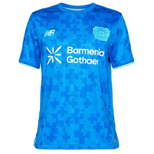 Blue - Front - New Balance Mens Bayer Leverkusen 25-26 Football Shirt