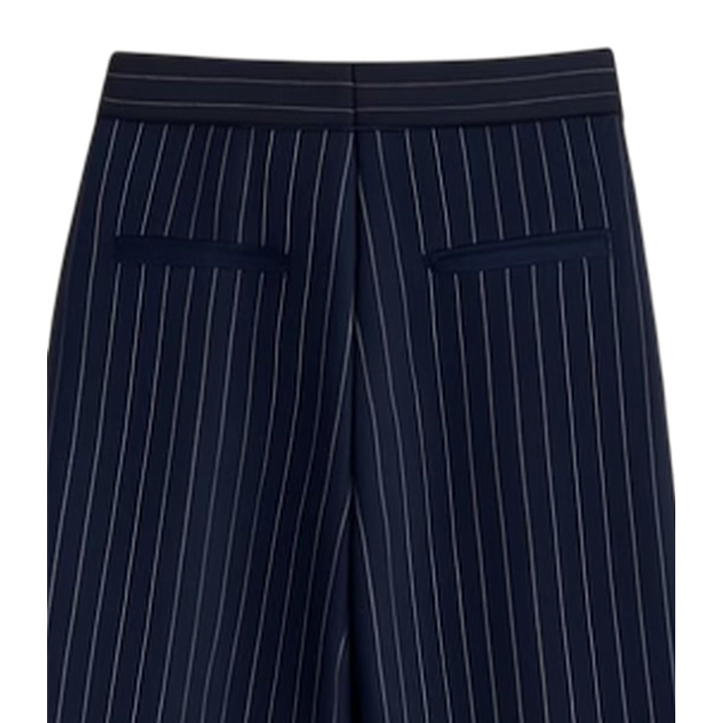 Navy - Lifestyle - I Saw It First Womens-Ladies Pinstripe Wide Leg Trousers