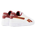 White-Red - Back - Reebok Unisex Adult Retro Synthetic Leather Court Trainers