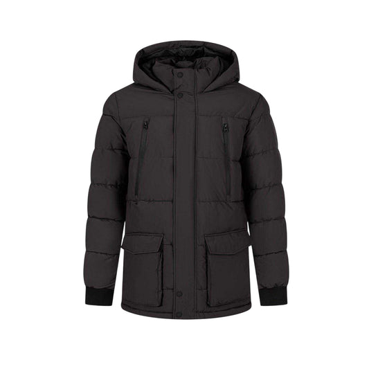 Charcoal - Front - Minoti Mens Waterproof Padded Snug Fit Parka