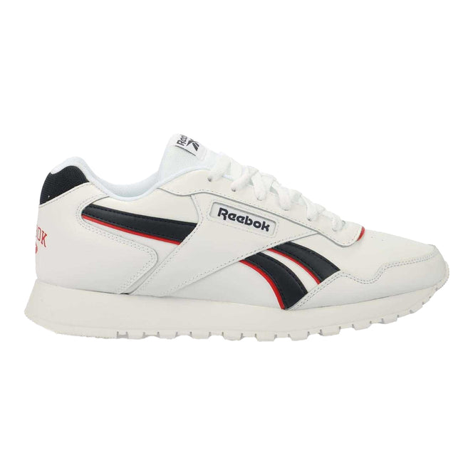 White-Navy - Side - Reebok Unisex Adult Glide Suede Trainers