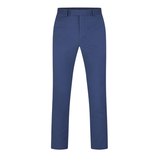 Blue - Front - Ted Baker Mens Twill Straight Leg Trousers