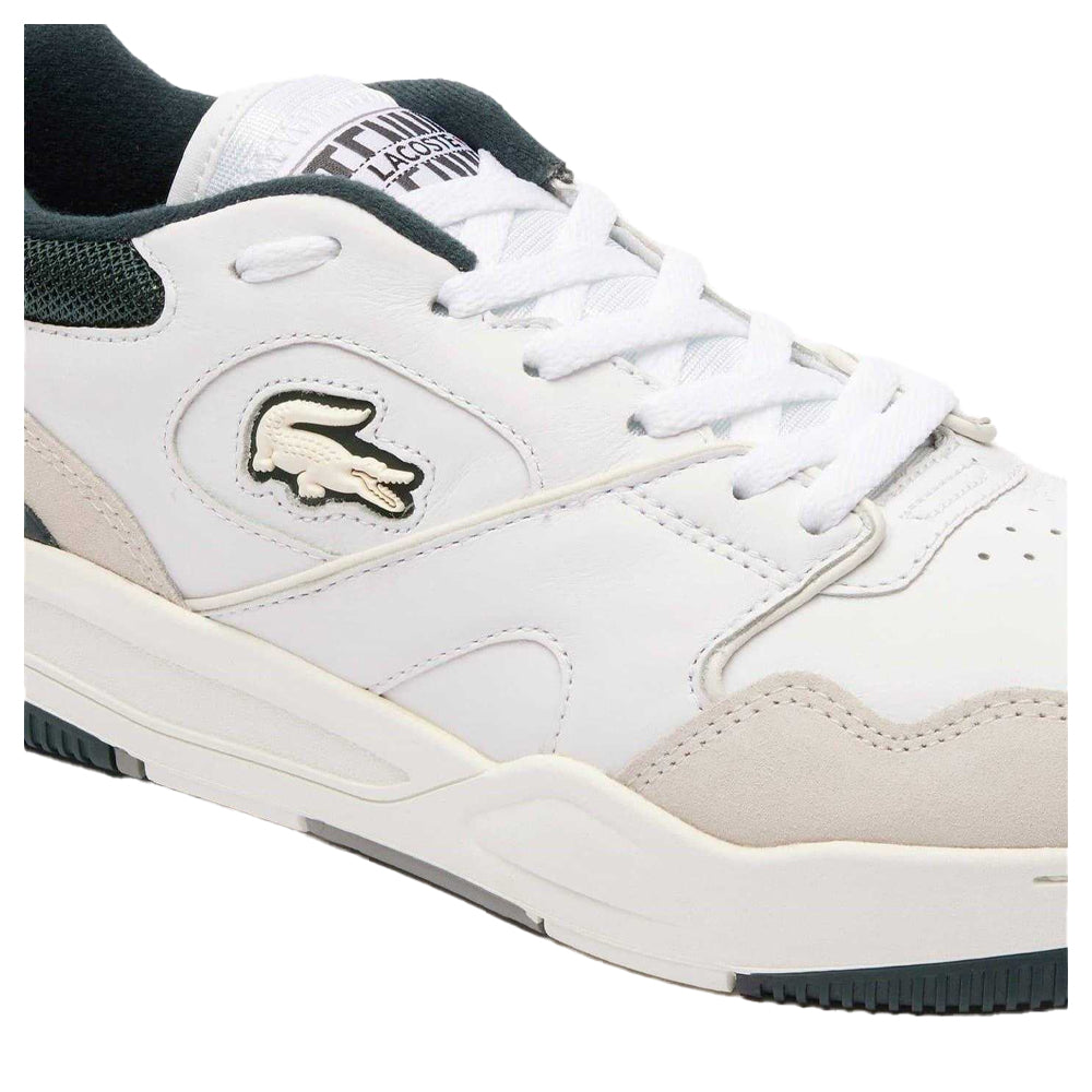 White - Close up - Lacoste Mens Lineshot Leather Non Marking Trainers