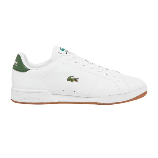 White-Green-Gum - Front - Lacoste Mens Carnaby Leather Trainers