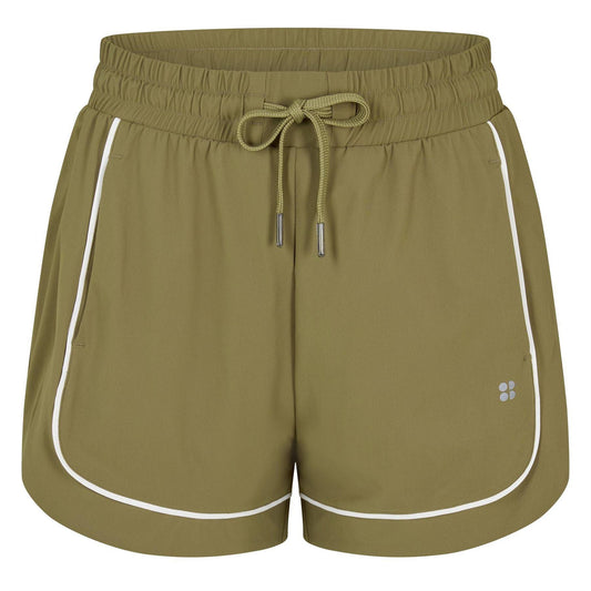 Agave Green - Front - Sweaty Betty Womens-Ladies Contrast Piping Gym Shorts