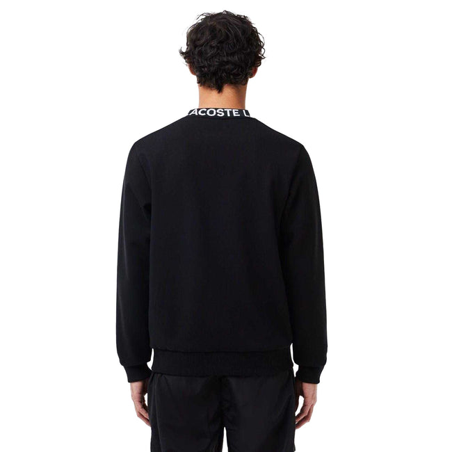 Black - Back - Lacoste Mens Logo Crew Neck Sweatshirt