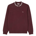 Maroon Red - Front - Lacoste Mens Logo Crew Neck Sweatshirt