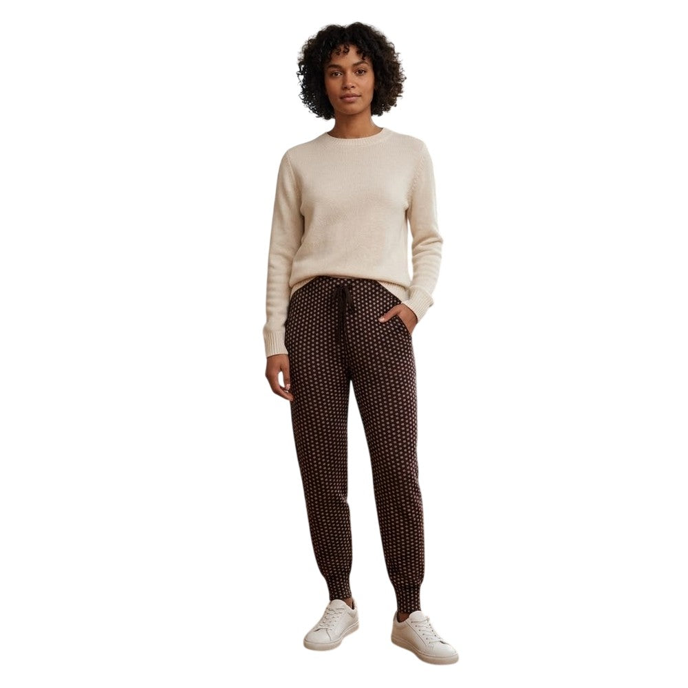 Black - Side - CCDK Copenhagen Womens-Ladies Johanne Diamond Pyjama Bottoms