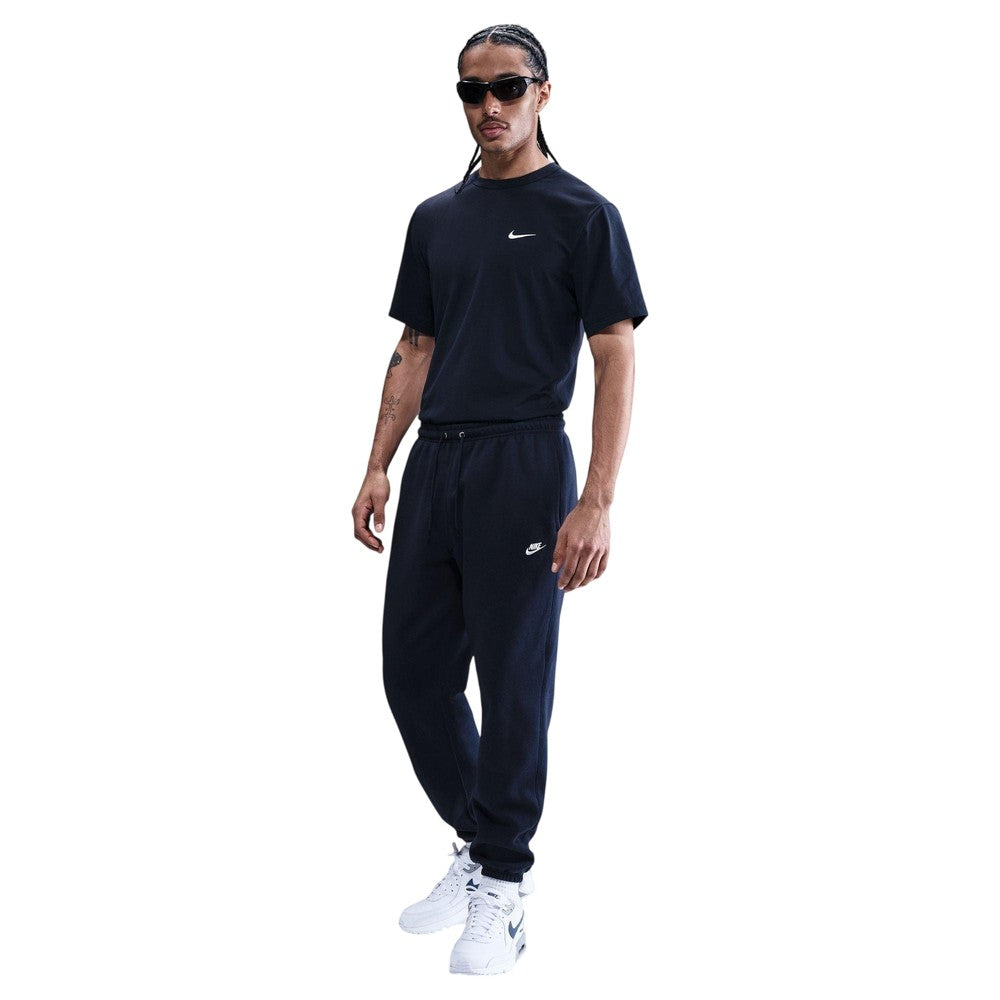Solid Navy-Solid White - Side - Nike Mens Club Fleece Joggers