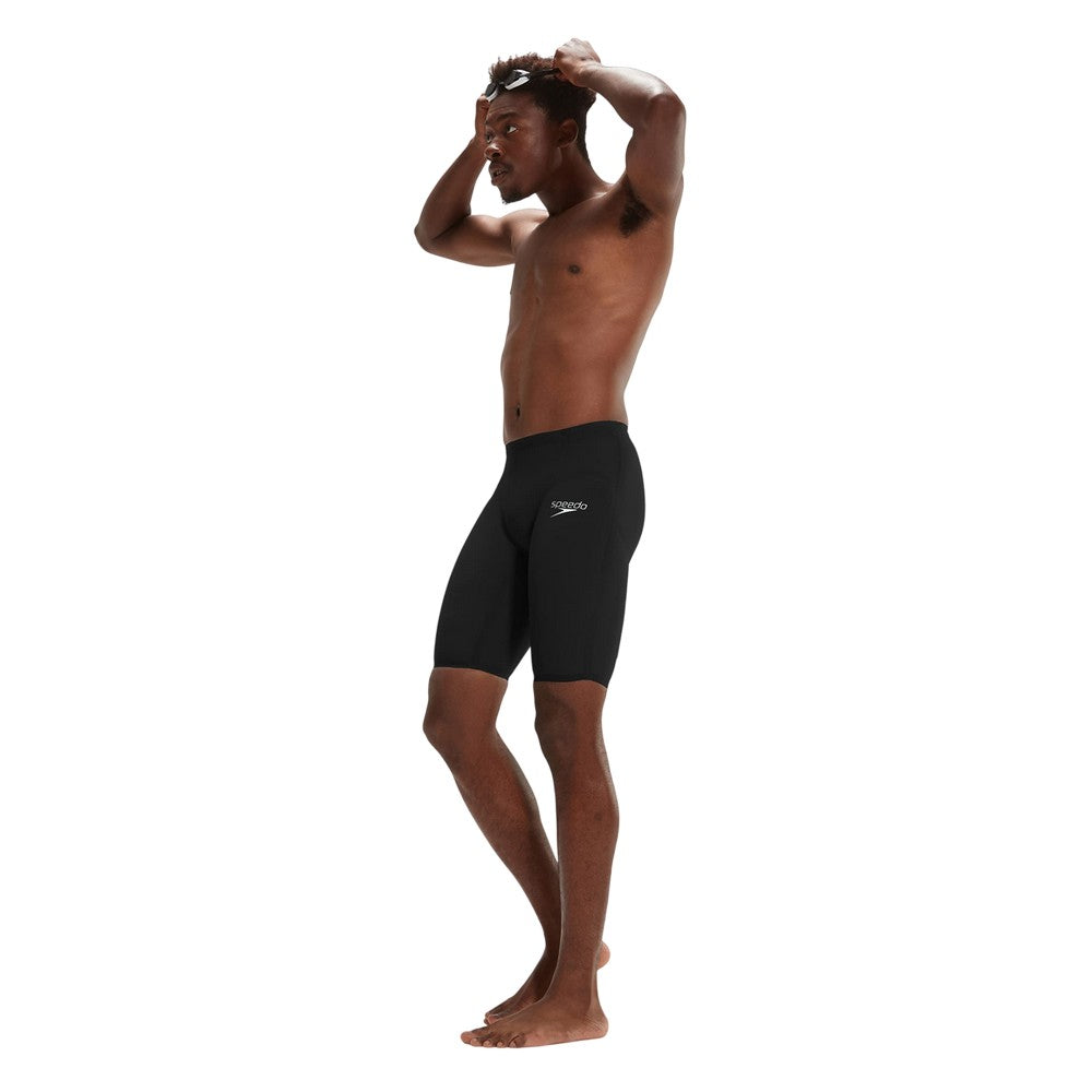 Black - Side - Speedo Mens LZR Valor Compression Jammer Shorts