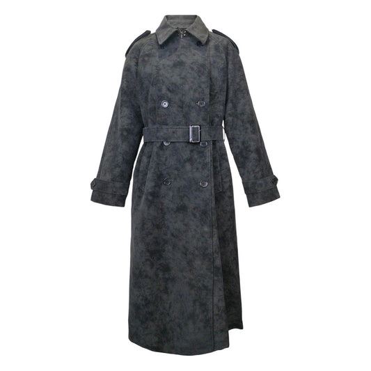 Black - Front - Biba Womens-Ladies Faux Leather Trench Coat