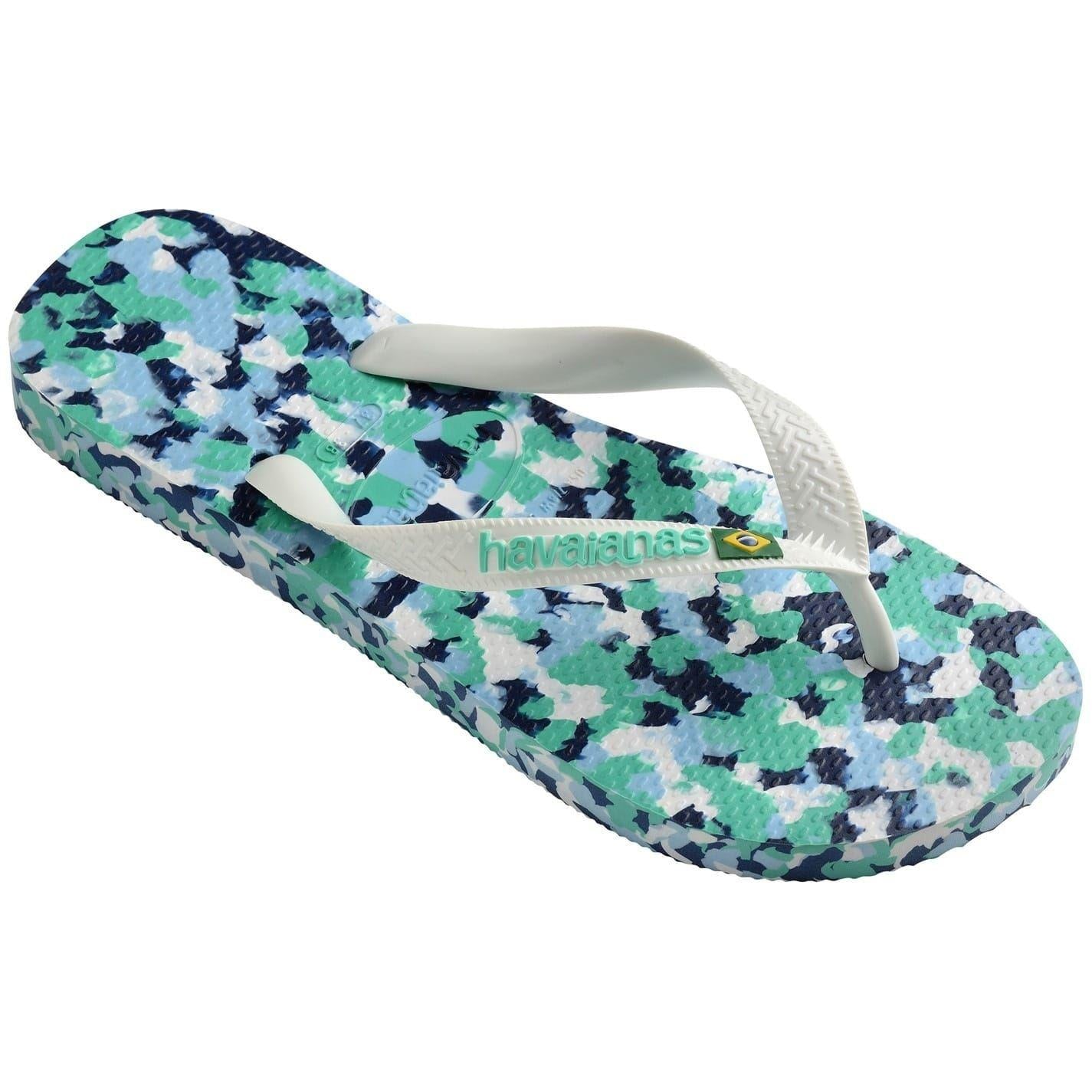 Lavender Blue - Side - Havaianas Unisex Adult Brasil Camouflage Flip Flops