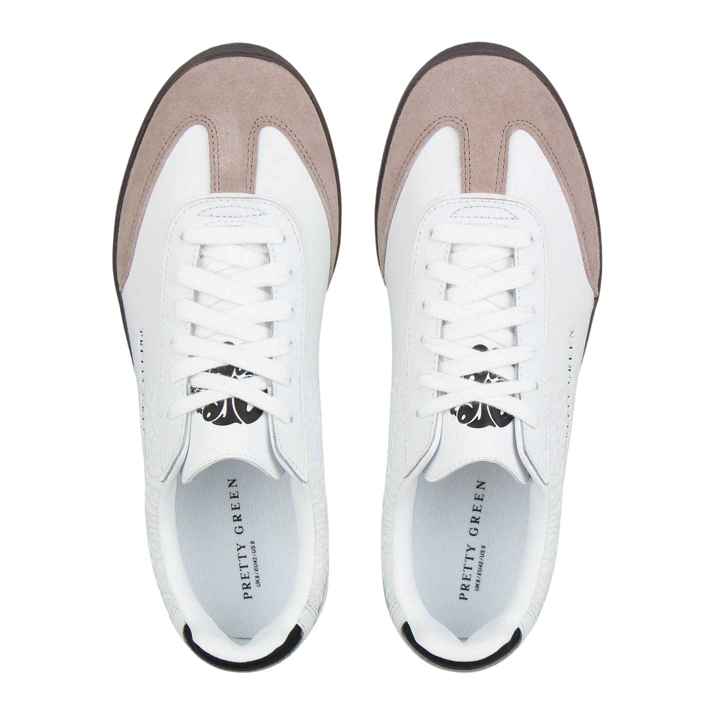 White - Side - Pretty Green Mens Moorgate Leather Trainers