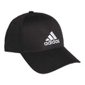 Black-White - Front - Adidas Cotton Baseball Cap