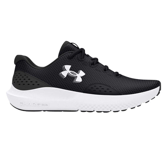 Black-White - Front - Under Armour Mens Ascend Logo Low Cut Shoes
