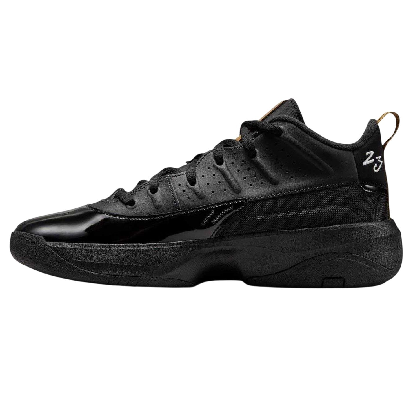 Black-Gold - Lifestyle - Nike Mens Air Jordan Max Aura 7 Leather Basketball Shoes