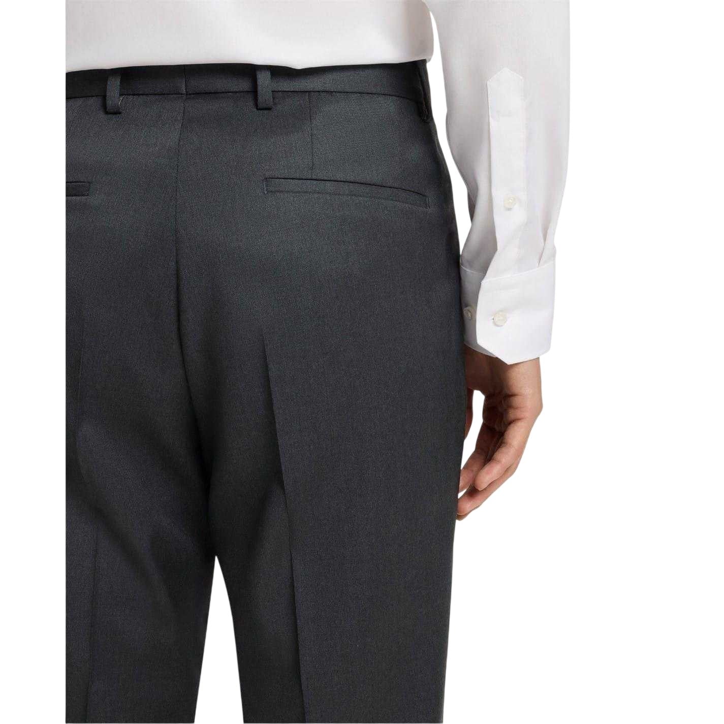 Dark Grey - Lifestyle - Boss Mens Lenon Flat Fronted Trousers