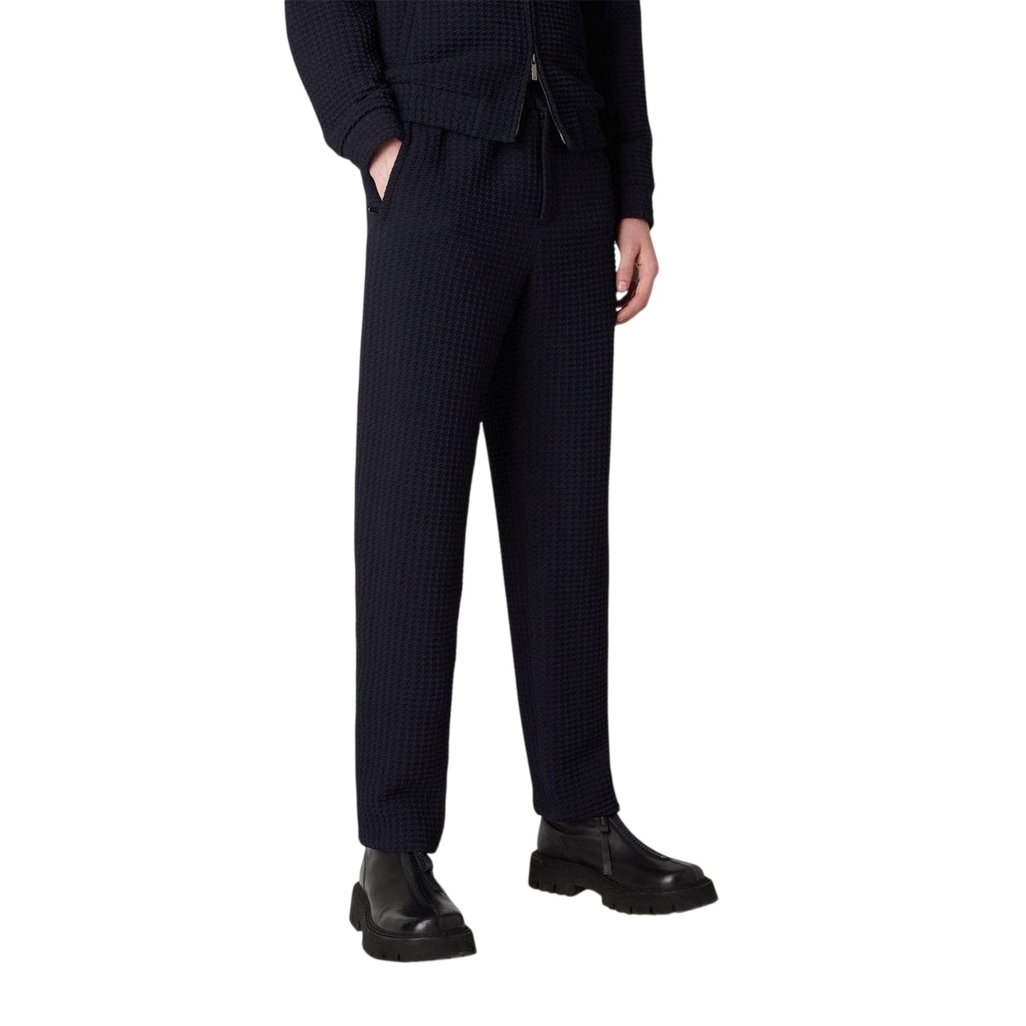 Navy - Lifestyle - Emporio Armani EA7 Mens Wool Blend Regular Trousers