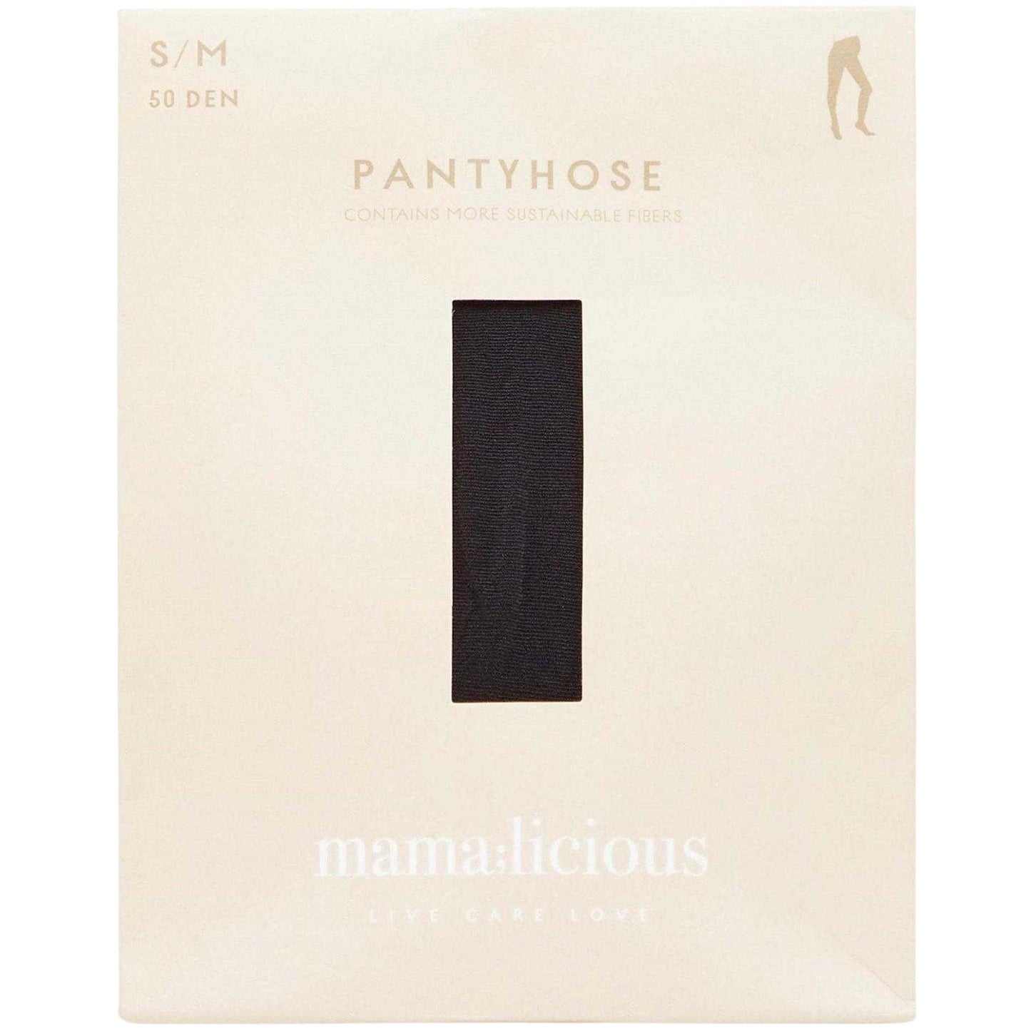 Black - Lifestyle - Mamalicious Womens-Ladies Maternity Tights (Pack of 2)