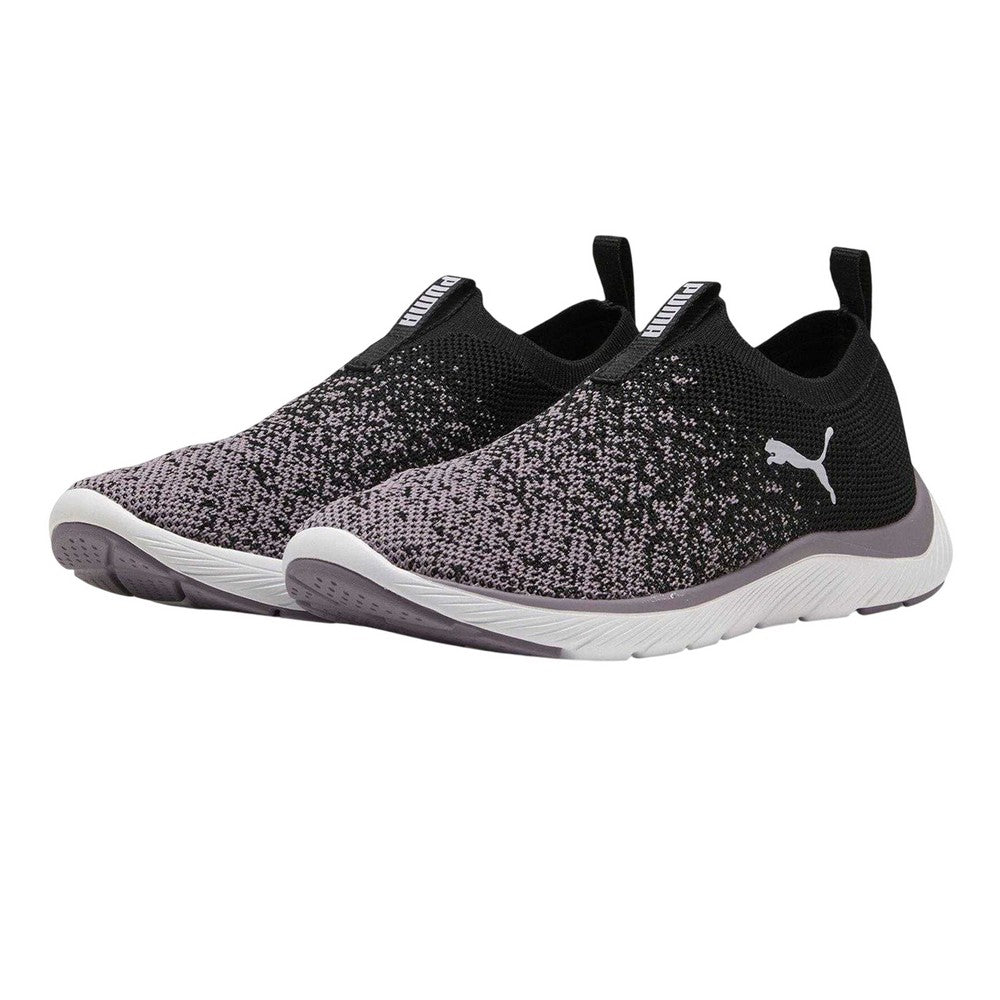 Black-White-Plum - Lifestyle - Puma Womens-Ladies Softride Remi Trainers